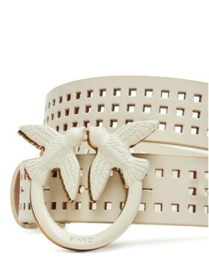 PINKO Pasek Damski Love Berry H3 Belt 20251 PLT01 100125 A11W Biały