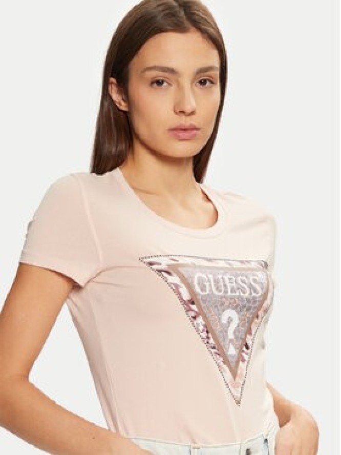 Guess T-Shirt W5RI22 J1314 Écru Regular Fit