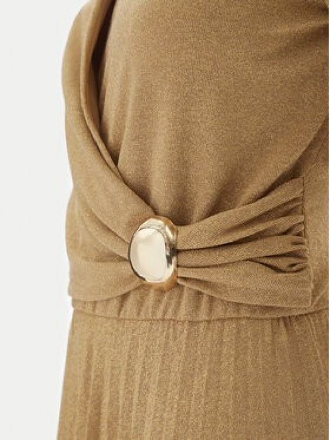 Rinascimento Sukienka koktajlowa CFC0122980003 Złoty Regular Fit