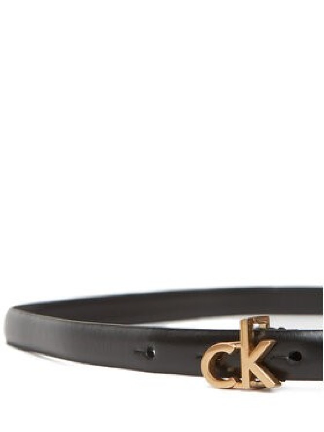 Calvin Klein Pasek Damski Ck Buckle Skinny Belt 15Mm LV04F7034G Czarny