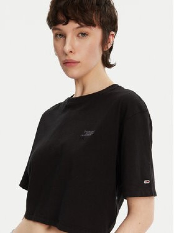 Tommy Jeans T-Shirt DW0DW20324 Czarny Relaxed Fit