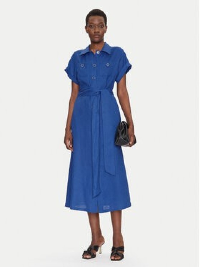 Luisa Spagnoli Sukienka koszulowa Patrono 542264 Niebieski Regular Fit