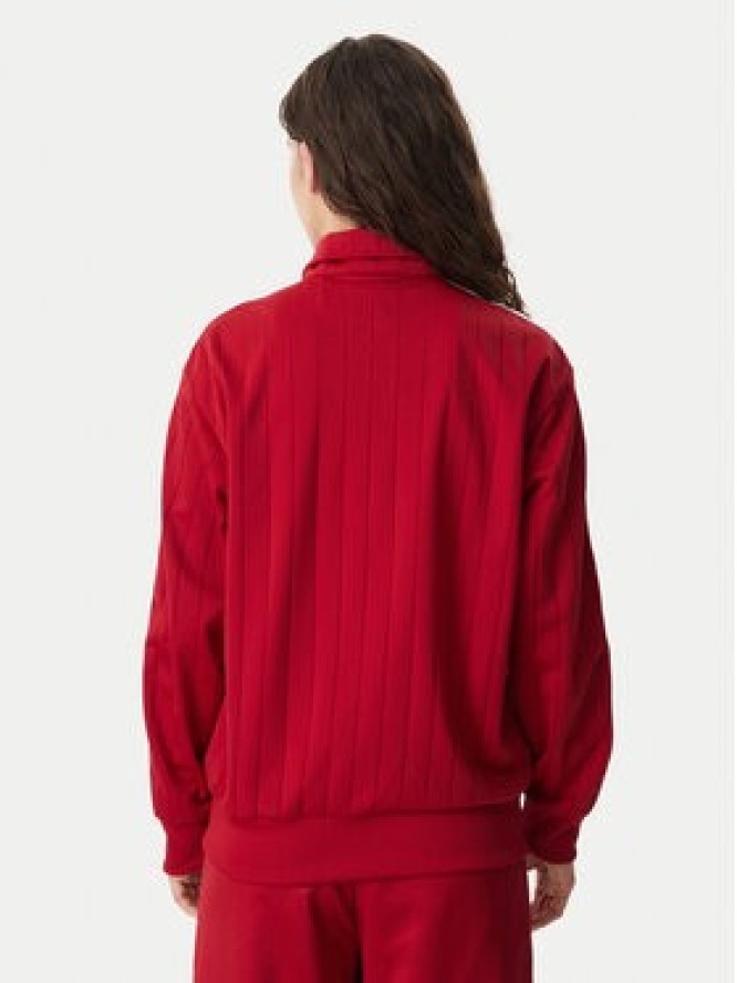 adidas Bluza Pinstripe Firebrid Loose Tracktop KS9984 Czerwony Regular Fit