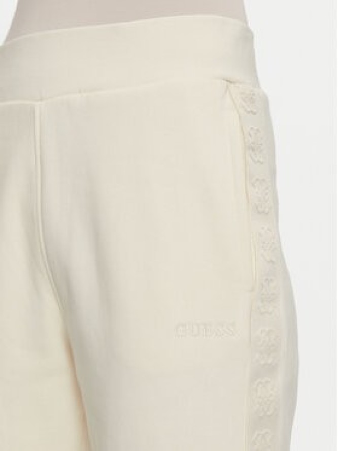 Guess Spodnie dresowe Stacie V4BB00 KC5O0 Écru Regular Fit