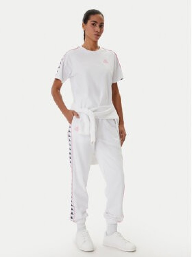 Kappa T-Shirt Banda Adi 371U6WW Biały Regular Fit