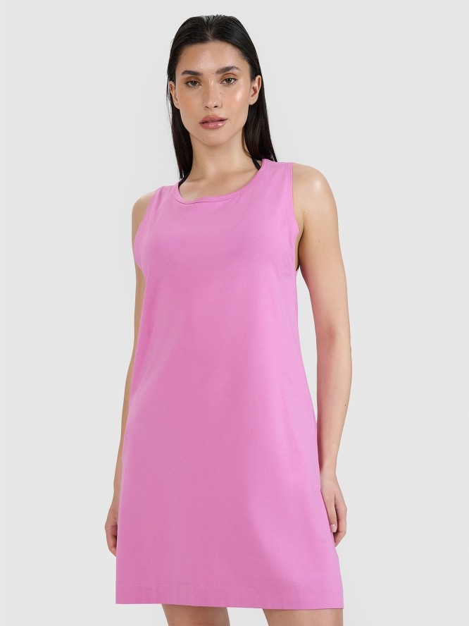 4F Sukienka mini damska - różowa XS