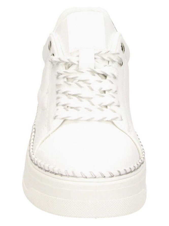 Claudia Ghizzani Sneakersy w kolorze srebrno-białym na platformie rozmiar: 39