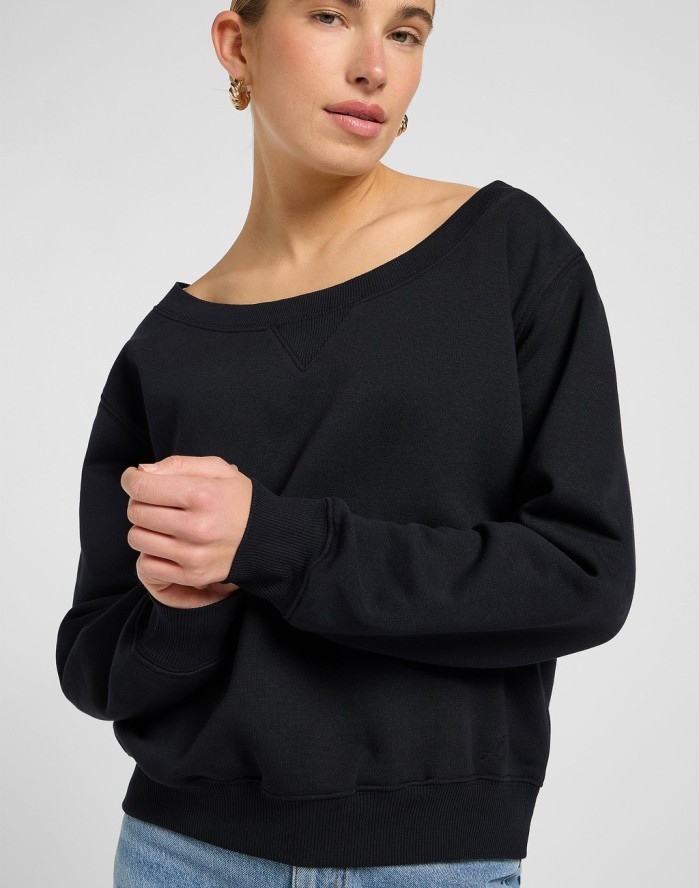 DAMSKA BLUZA LEE OFF SHOULDER SWS UNIONALL BLACK 112371335