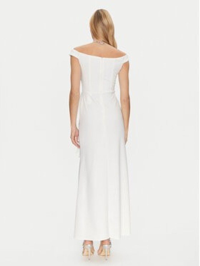 Rinascimento Sukienka wieczorowa CFC0122859003 Biały Regular Fit