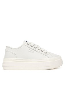 Tommy Jeans Sneakersy Tjw Flatform Sneaker Ltr EN0EN02964 Écru