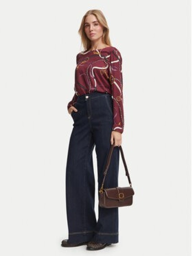 Marella Jeansy Emme by Marella Struzzo 2625186101 Granatowy Wide Leg