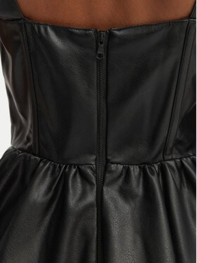Bardot Sukienka z imitacji skóry Savoy 60114DB Czarny Regular Fit