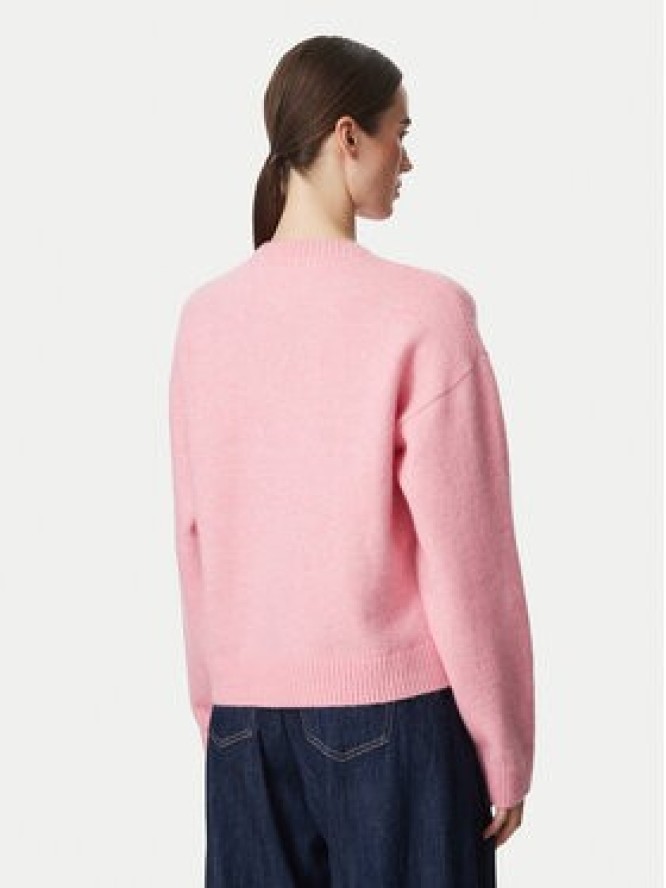 Tommy Jeans Sweter Fluffy Badge DW0DW23831 Różowy jasny Regular Fit