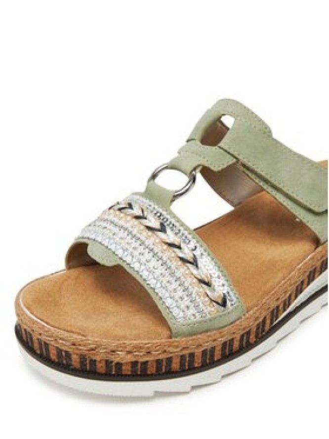 Rieker Klapki V79M6-52 Zielony