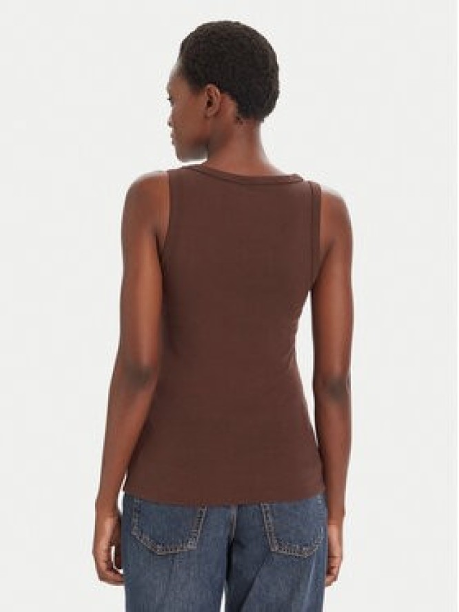 HUGO Top Datamia 50514489 Brązowy Slim Fit