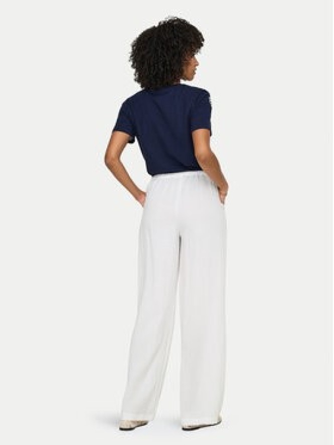 ONLY Spodnie materiałowe Lita 15370273 Biały Relaxed Fit
