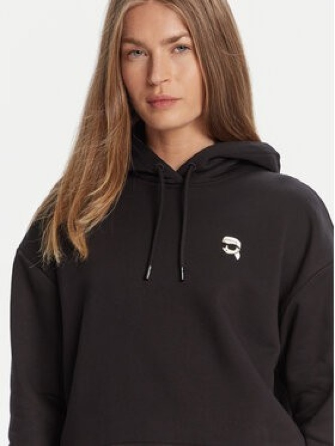 KARL LAGERFELD Bluza A3W20053 Czarny Regular Fit