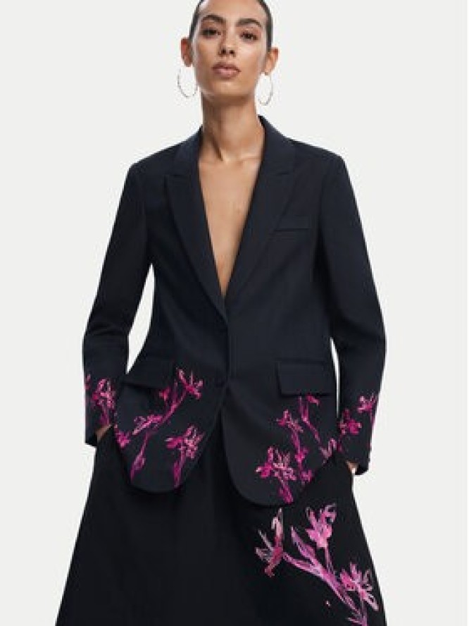 Desigual Marynarka 25SWEWX1 Czarny Regular Fit