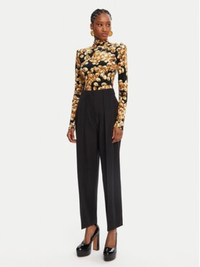 Balmain Bluzka DF0AR092JJ44 Czarny Slim Fit