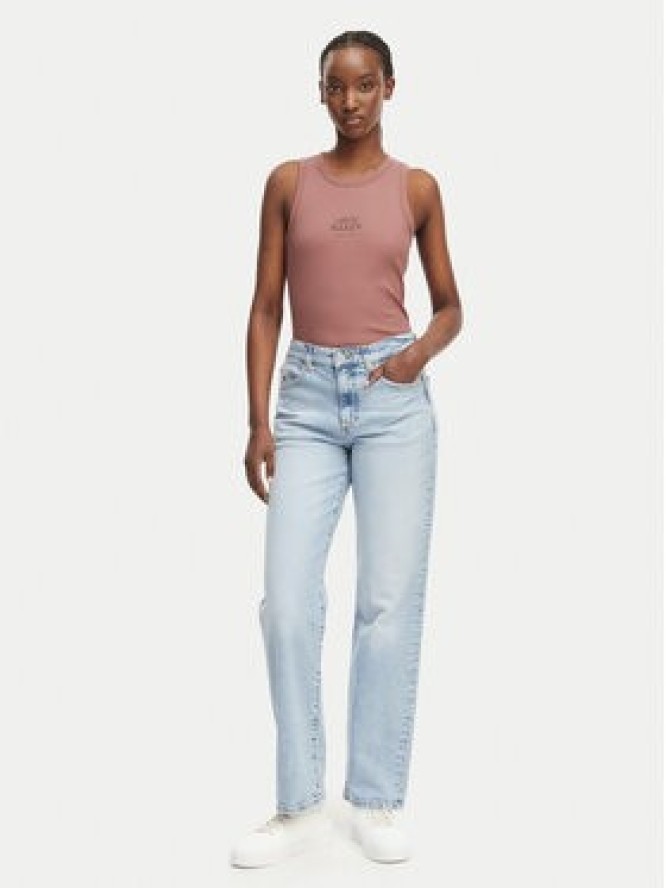 Calvin Klein Jeans Top LV047F239G Brązowy jasny Slim Fit