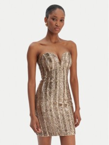 Marciano Guess Sukienka koktajlowa 6RGK00 6357A Złoty Slim Fit