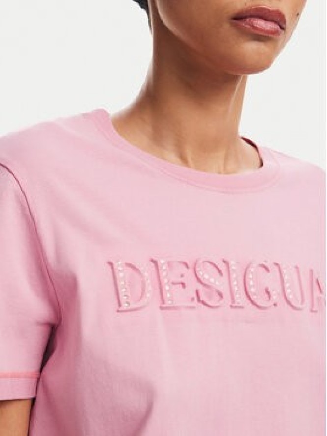 Desigual T-Shirt Brandy 24WWTK24 Różowy Regular Fit