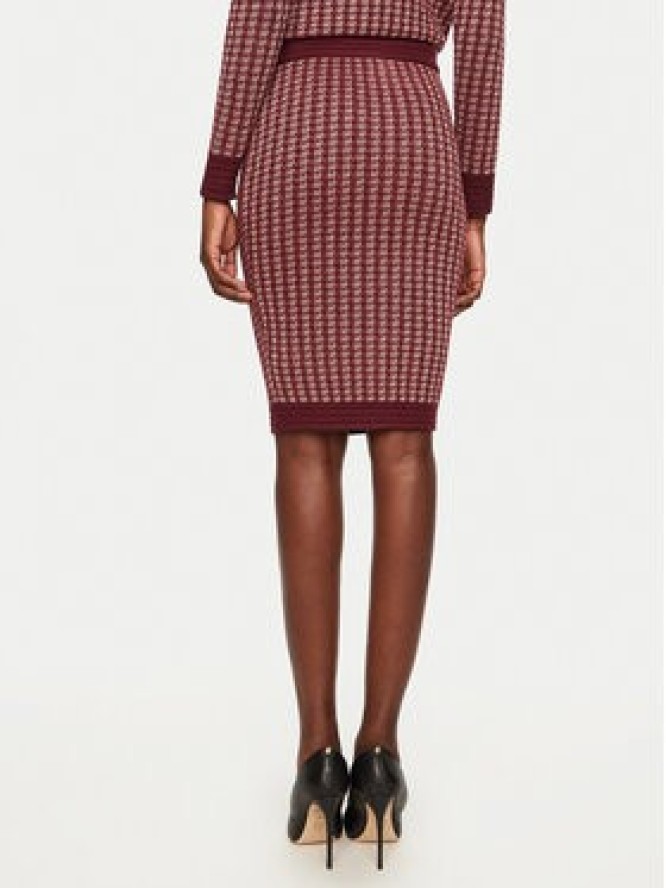 Fracomina Spódnica ołówkowa FS24WG4004K536F8 Bordowy Slim Fit