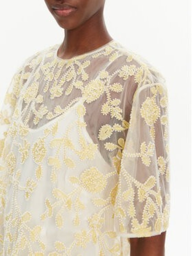 ROTATE Sukienka koktajlowa 113675858 Żółty Relaxed Fit