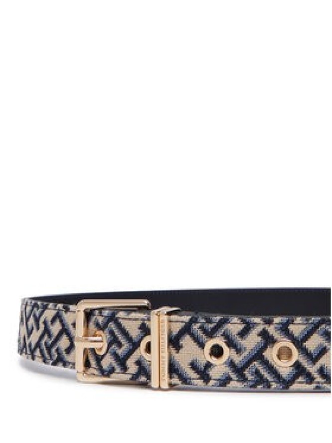 Tommy Hilfiger Pasek Th Square 2.5 Jacquard AW0AW18894 Beżowy