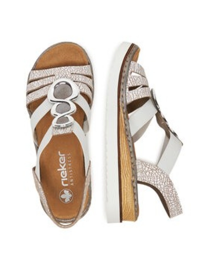 Rieker Sandały 679L4-80 Biały