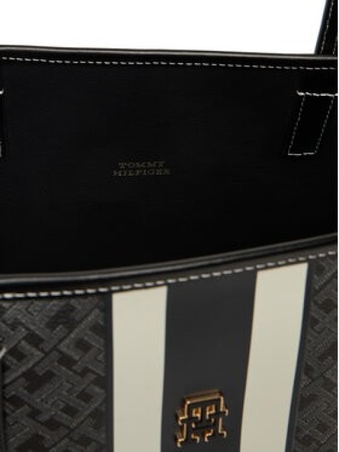 Tommy Hilfiger Torebka Th Monoplay Le Maxi Tote AW0AW17697 Czarny