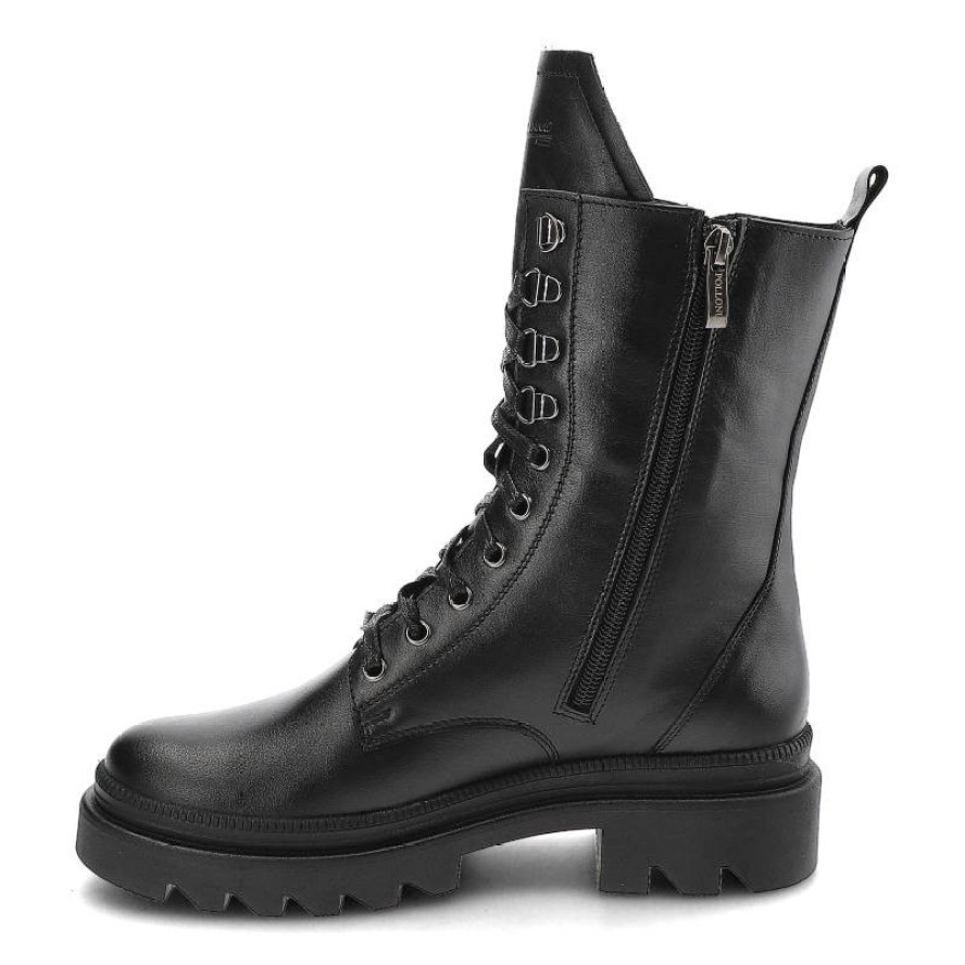 Czarne Trzewiki Pollonus Damskie Stylowe Obuwie