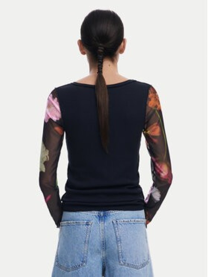 Desigual Bluzka Flint 25SWTK93 Czarny Slim Fit