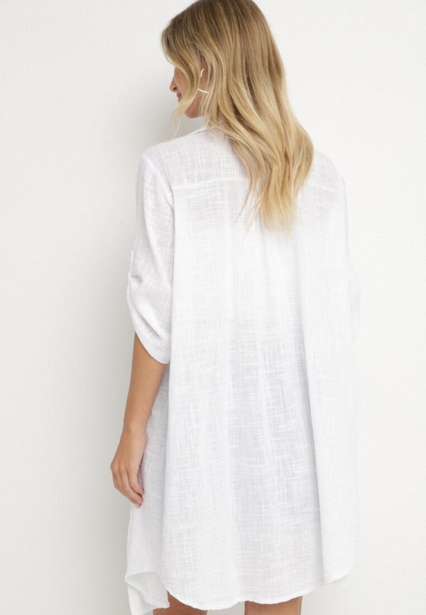Biała Bawełniana Koszula Oversize Savirise