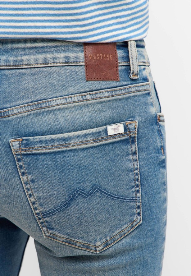 Damskie Spodnie Jeansowe Mustang Style Shelby Slim Boot Denim Blue 1016202 5000 421