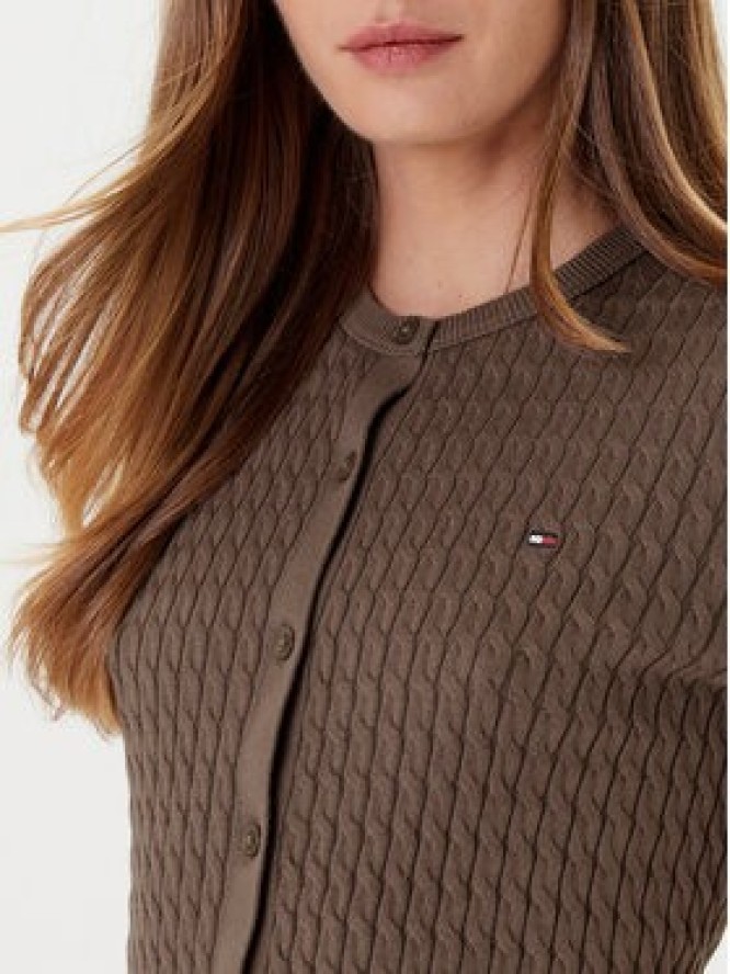 Tommy Hilfiger Kardigan WW0WW45707 Brązowy Slim Fit