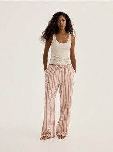 Prążkowany top 2 pack - kremowy