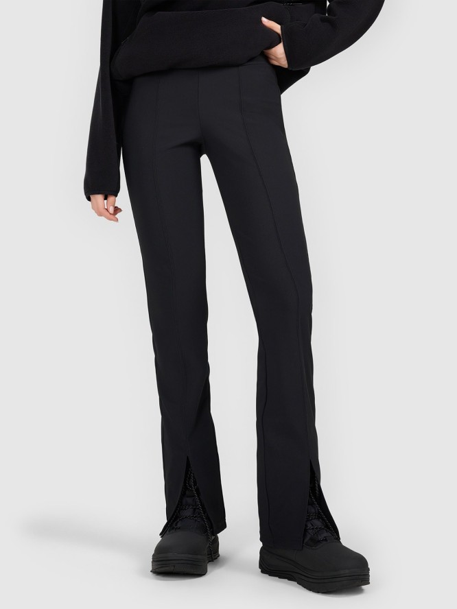 4F Legginsy z rozszerzanymi nogawkami damskie - czarne L