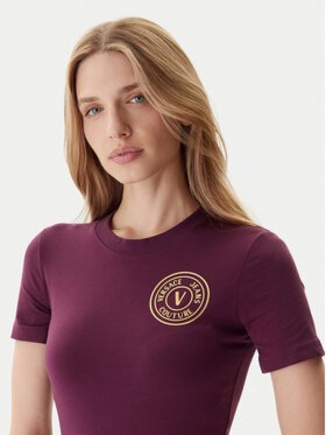 Versace Jeans Couture Sukienka codzienna 79HAOT00 CJ03T Bordowy Slim Fit