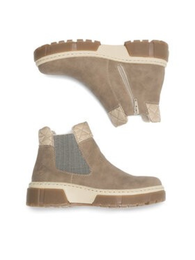 Rieker Botki X8674-64 Beżowy