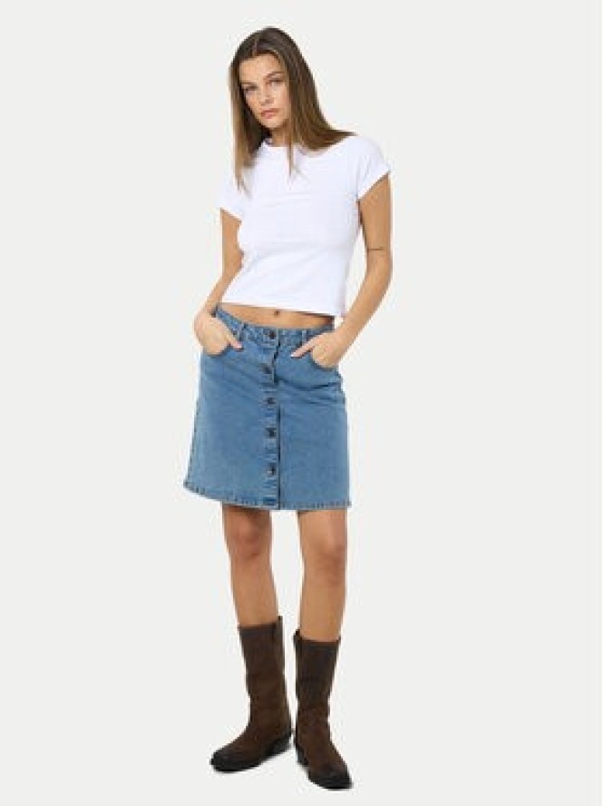 Noisy May Spódnica jeansowa Ronnie 27032521 Niebieski Regular Fit