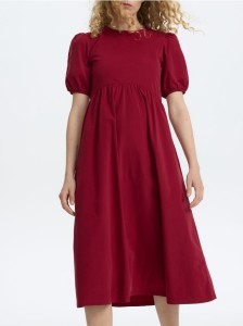Sukienka z wycięciem na plecach - bordowy