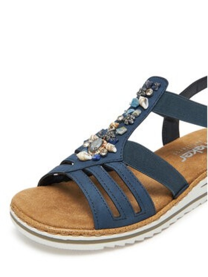 Rieker Sandały V0649-14 Granatowy