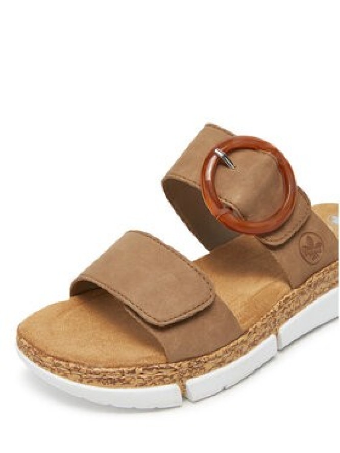 Rieker Klapki V2392-62 Beżowy