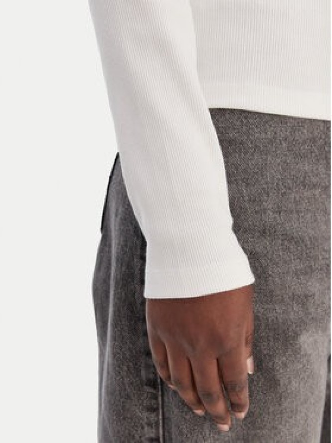 Calvin Klein Jeans Bluzka LV047E205G Biały Slim Fit