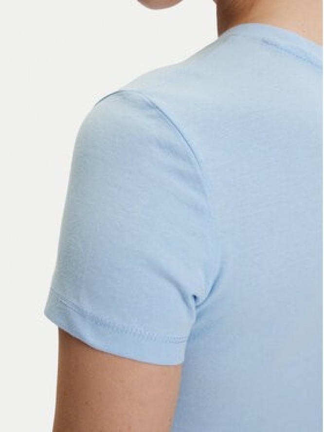 Tommy Jeans T-Shirt DW0DW18398 Niebieski jasny Slim Fit