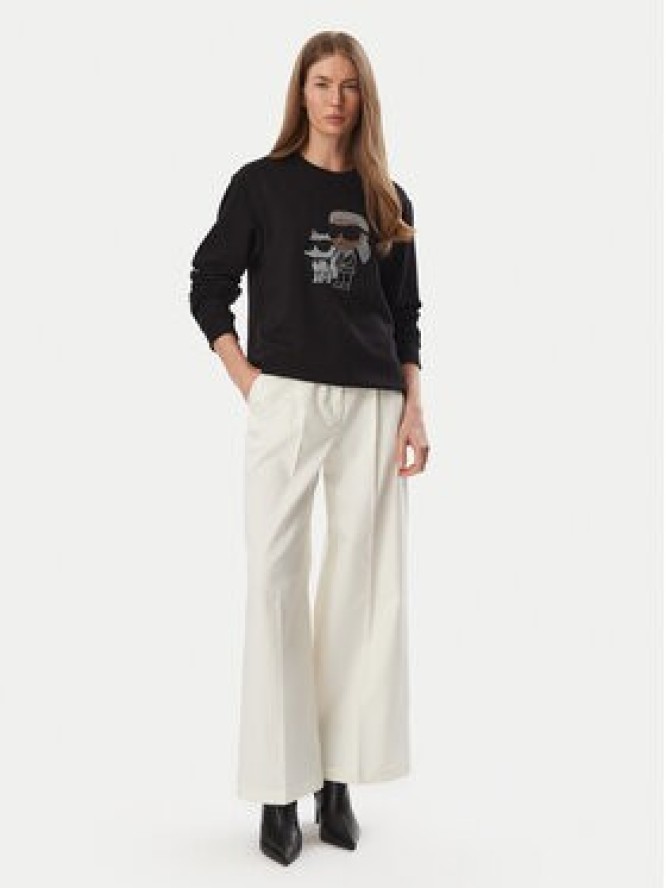 KARL LAGERFELD Bluza B4W20063 Czarny Regular Fit
