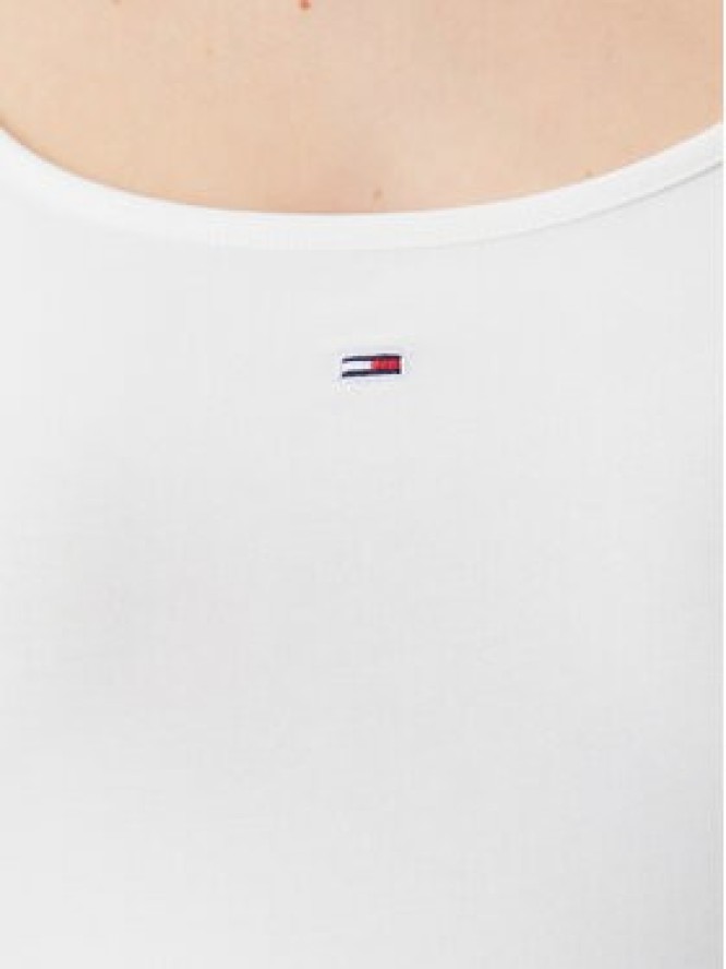 Tommy Jeans Top Essential DW0DW20675 Écru Slim Fit