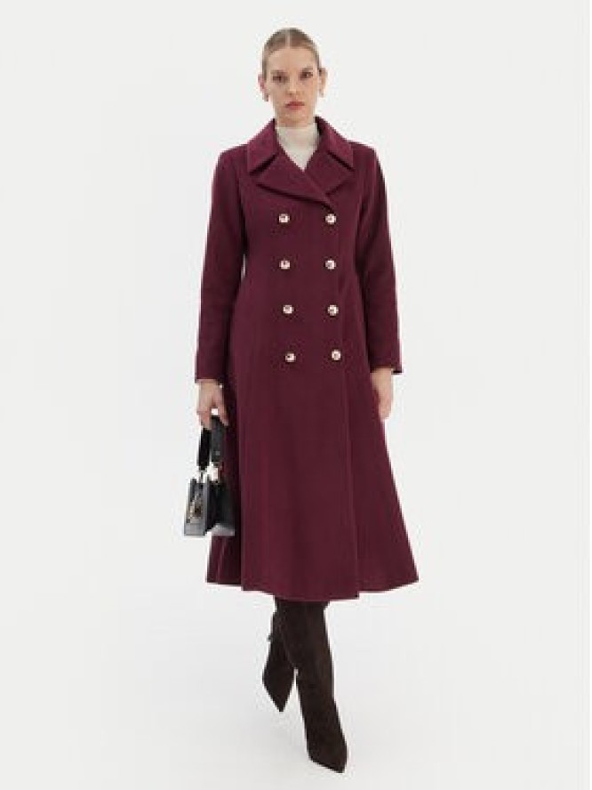 Rinascimento Płaszcz przejściowy CFC0126730003 Bordowy Regular Fit