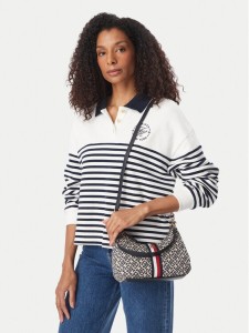 Tommy Hilfiger Torebka Th Jacquard Ess Shoulder Bag AW0AW19331 Niebieski